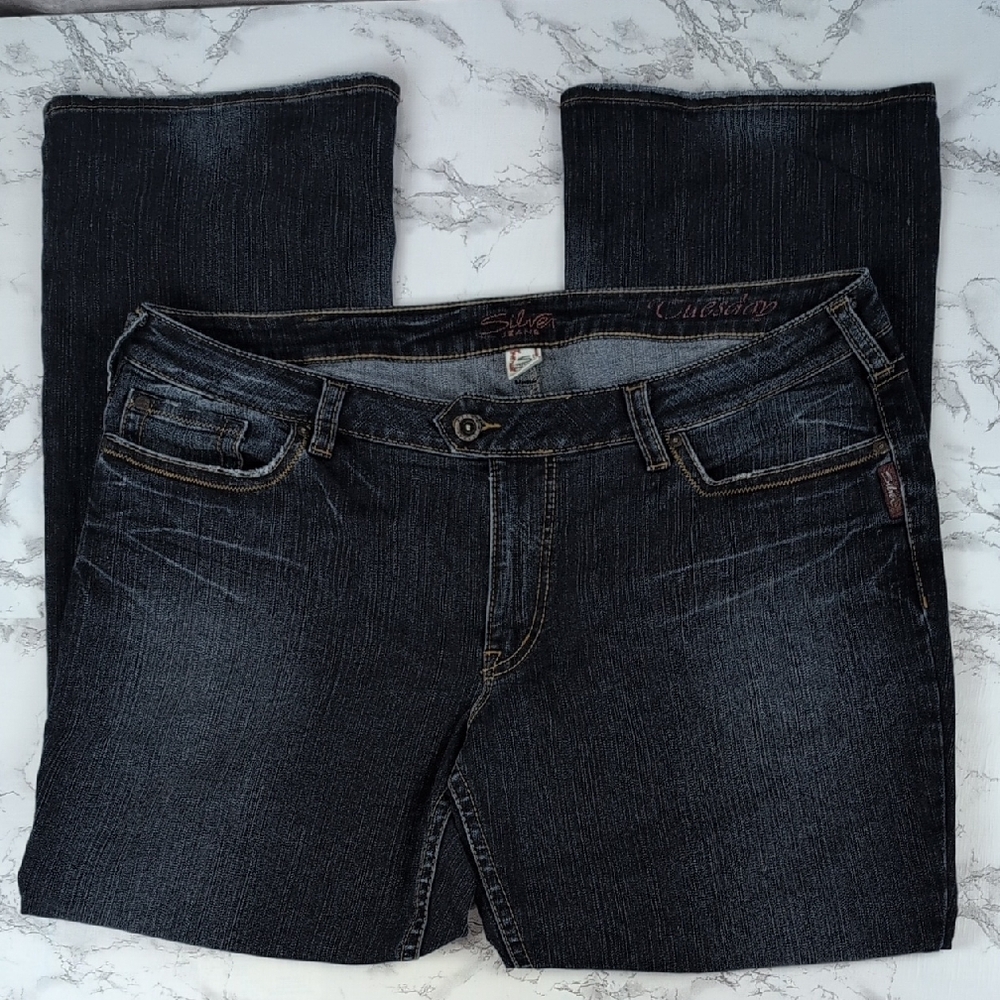 Silver Jeans Women’s Dark Wash Bootcut Jeans - Black/Gray